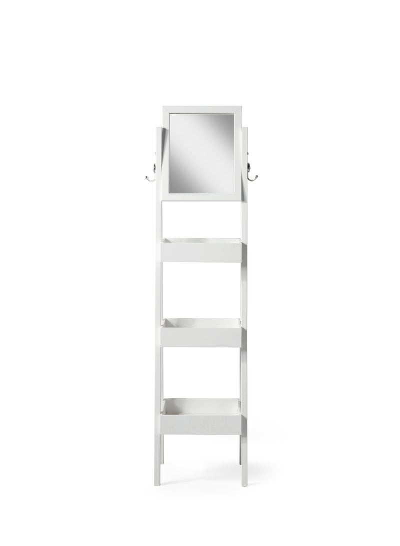 evistar 3-shelf storage organizer with mirror, made of high-quality Turkish wood, suitable for the bedroom or living room versatile. - Image 5